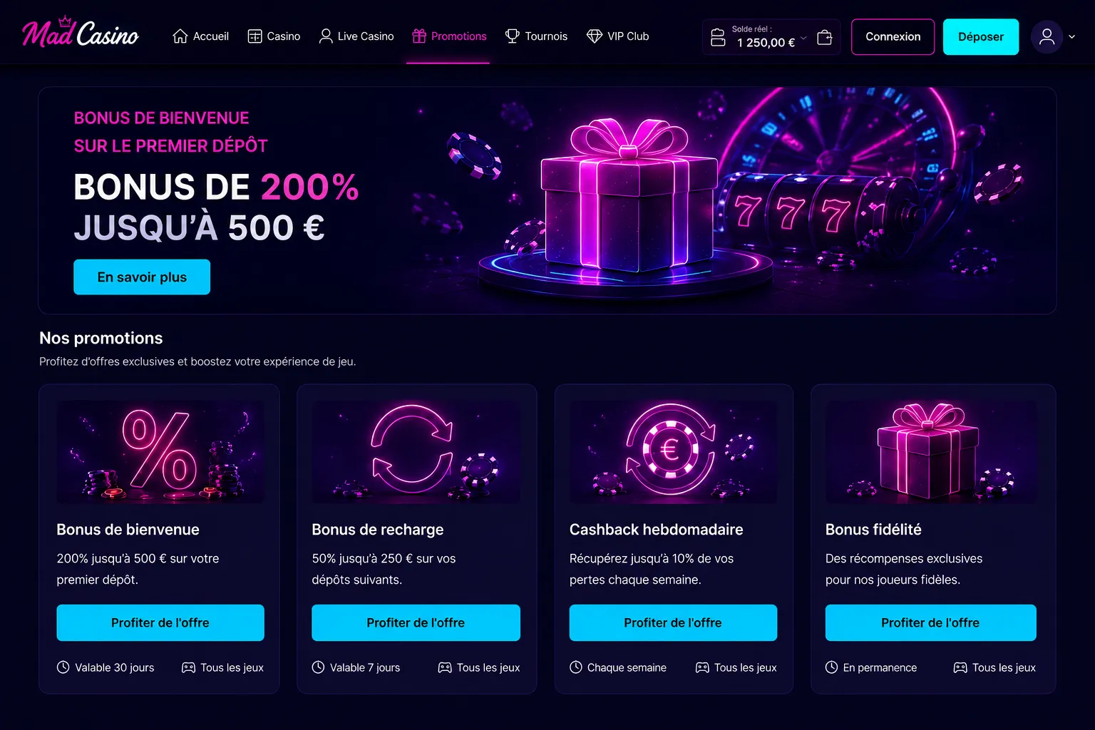 Conseils pour profiter des bonus Mad Casino en toute sécurité — Mad Casino bonus