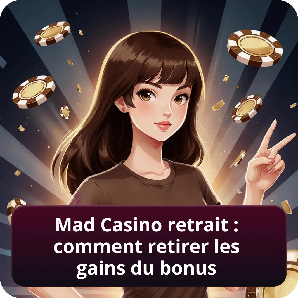 Mad Casino retrait : comment retirer les gains du bonus
