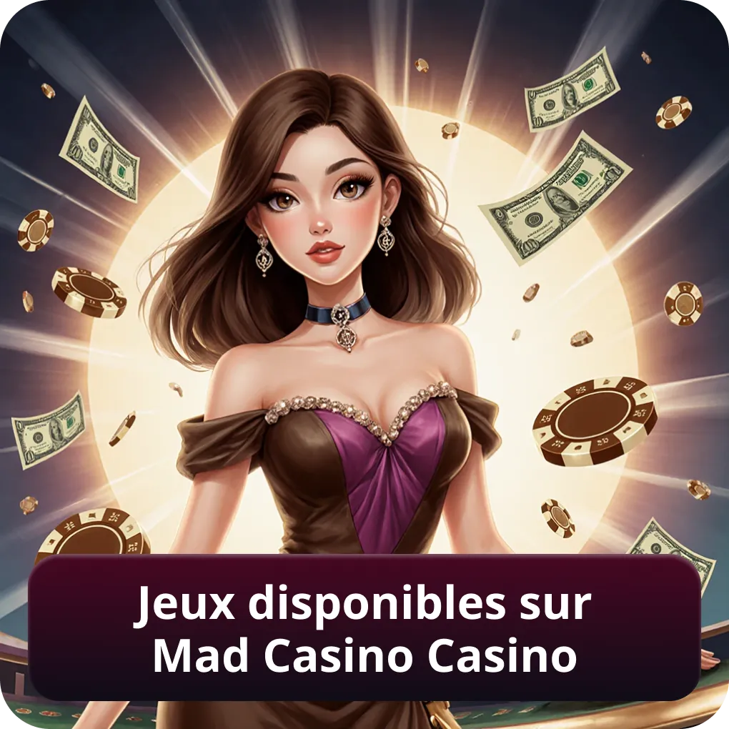 Jeux disponibles sur Mad Casino Casino