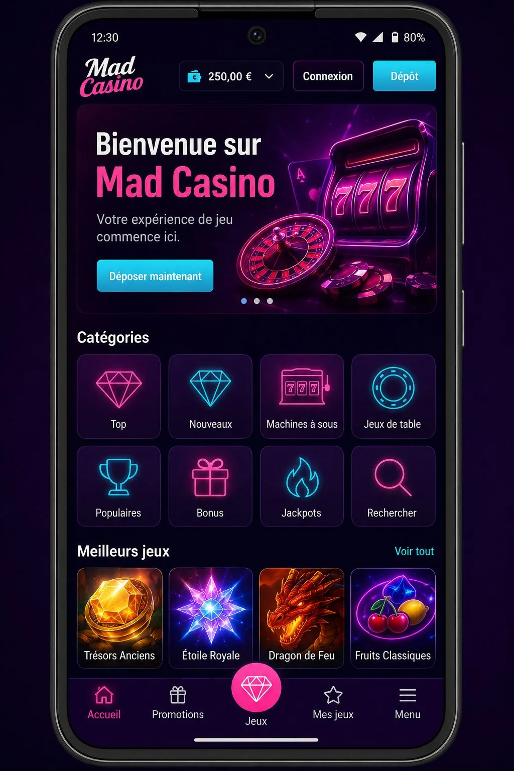 Mad Casino application — Mad Casino login