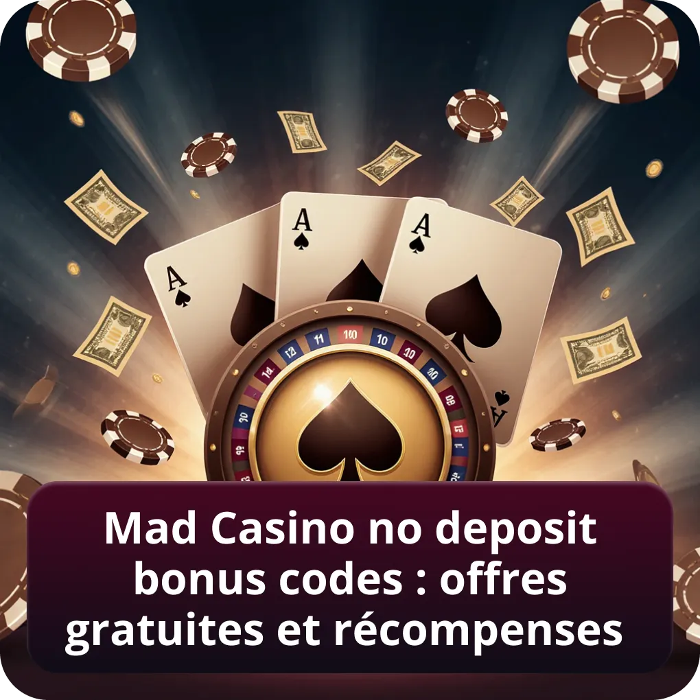 Mad Casino no deposit bonus codes : offres gratuites et récompenses
